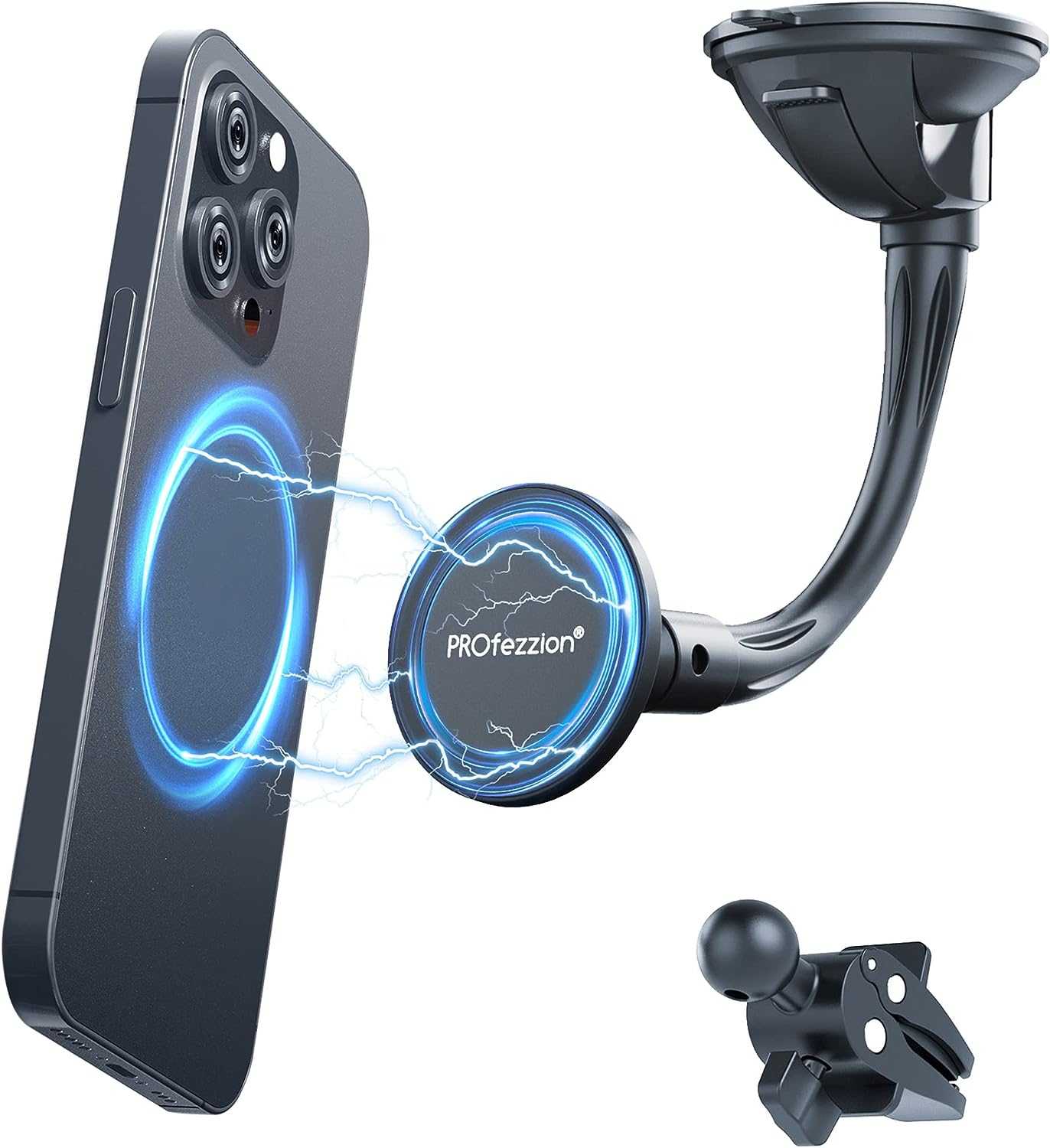 PROfezzion Suction Cup MagSafe Car Mount Holder PROfezzion Suction Cup MagSafe Car Mount Holder