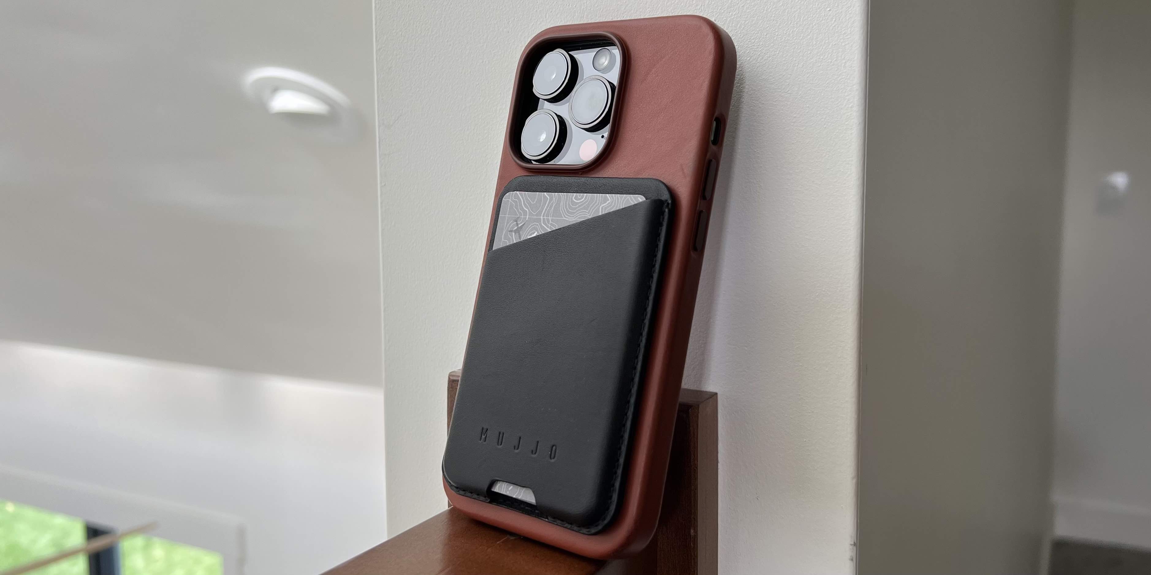 mujjo leather magnetic wallet for iphone